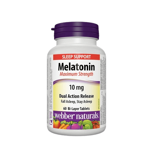Webber Naturals Melatonin Maximum Strength Dual Action Release 10mg