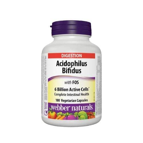 Webber Naturals Acidophilus Bifidus with FOS 6 Billion Active Cells 18