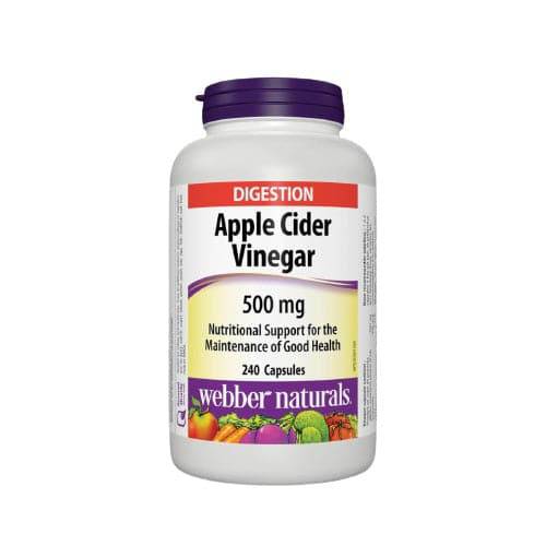 Webber Naturals Apple Cider Vinegar 500mg 240 Capsules