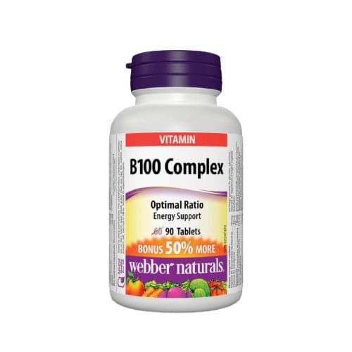 Webber Naturals B100 Complex 90 Tablets Bonus Size