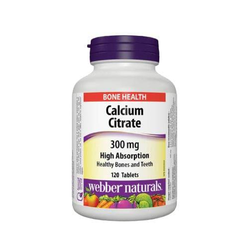 Webber Naturals Calcium Citrate High Absorption 300mg 120 Tablets