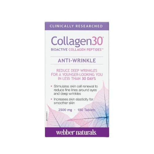 Webber Naturals Collagen30 Bioactive Collagen Peptides 2500mg 180 Tablets