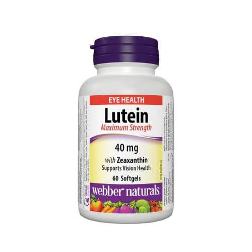 Webber Naturals Lutein with Zeaxanthin Maximum Strength 40mg 60 Softgels