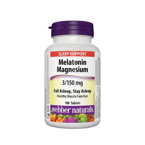 Webber Naturals Melatonin Magnesium 3/150mg 100 Tablets
