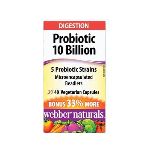 Expires December 2024 Clearance Webber Naturals Probiotic 10 Billion 40 Veg Capsules