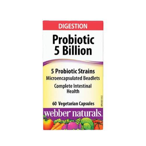 Webber Naturals Probiotic 5 Billion Active Cells 5 Probiotic Strains