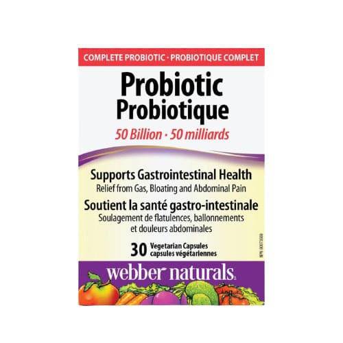Webber Naturals Probiotic 50 Billion 30 Veg Capsules