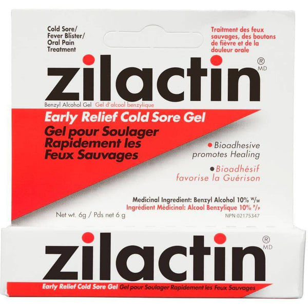 Zilactin Early Relief Cold Sore Gel 6g